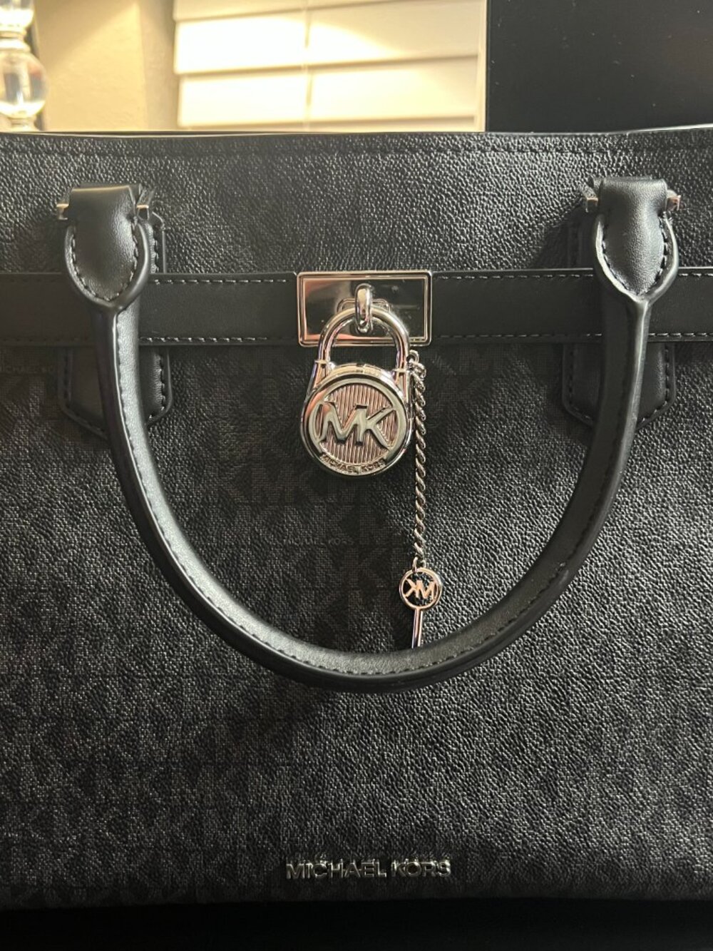Michael Kors Medium Hamilton Signature Logo Satchel Zebra Print Handbag - Picture 2 of 10